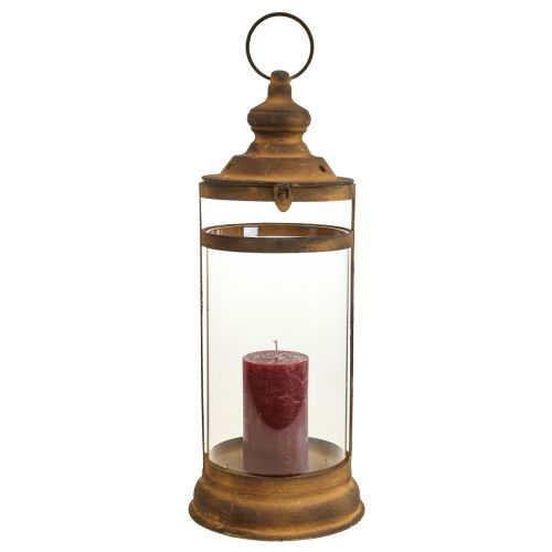 Floristik24 Deco Lantern Lantern Rust Look Metall Deco Ø15cm H46cm