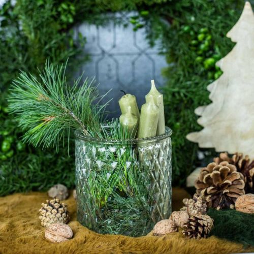 Floristik24 Dekorativ glasslykt Ø12cm H12,5cm