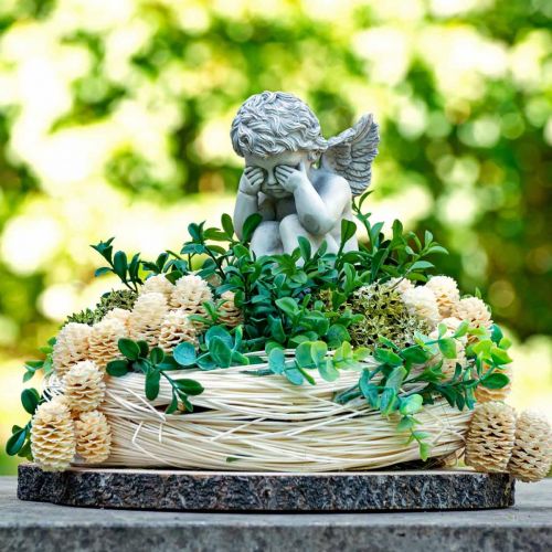 Floristik24 Bladkrans grønn Kunstig grønne planter deco krans 190cm