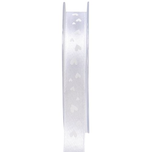 Gavebånd hvitt bryllupsbånd dekorative bånd 15mm 20m