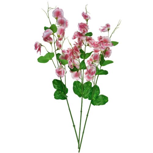 Floristik24 Kunstige blomster rosa hvit vikke Vicia hageblomster 61cm 3stk