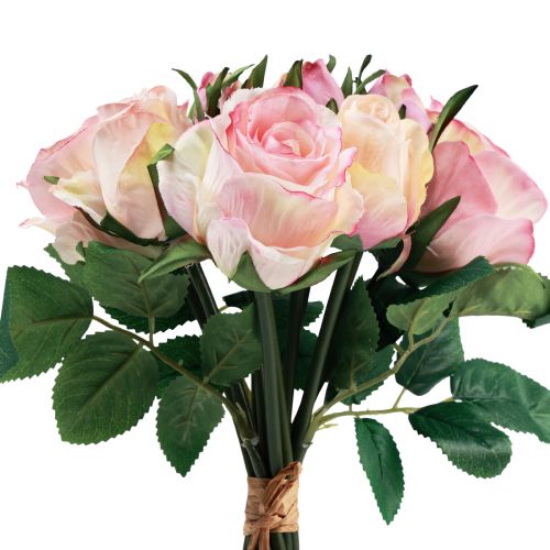 gjenstander Kunstige Roser Rosa Krem Kunstige Roser Dekorasjon 29cm 12stk