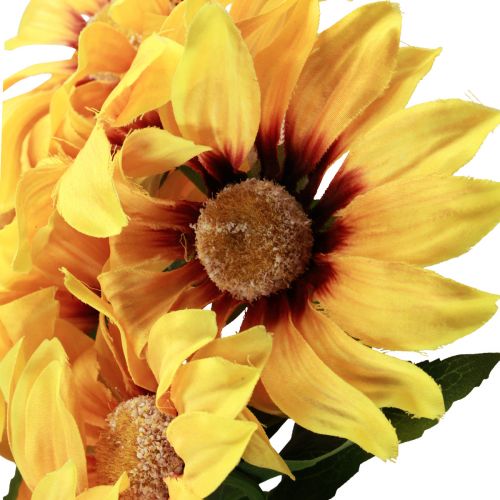 gjenstander Kunstige solsikker Dekorative blomster Gul 79cm 3stk