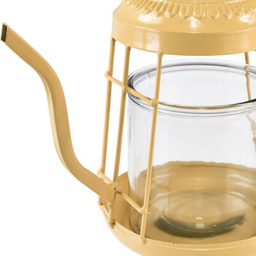 gjenstander Telysholder glass lanterne tekanne oransje Ø15cm H26cm