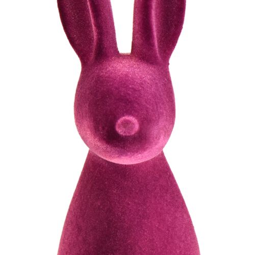 gjenstander Bunny Flocked Påskehare Dekoration Lilla 15×15,5×47cm