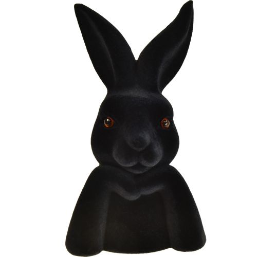 gjenstander Thinking Rabbit Bust Black Flocked – 2. kvalitet – påske 16,5×13×27cm