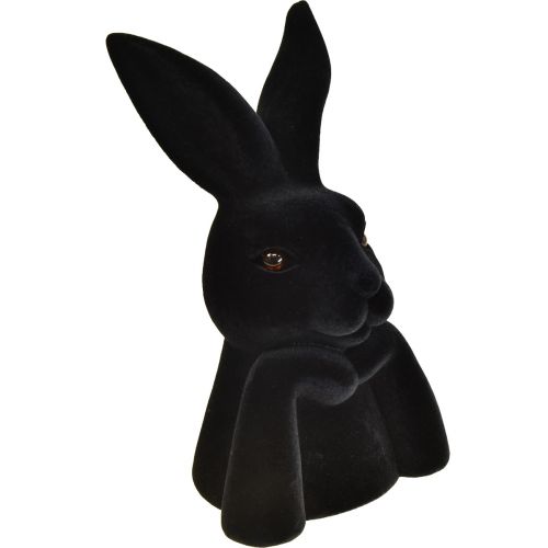 gjenstander Thinking Rabbit Bust Black Flocked – 2. kvalitet – påske 16,5×13×27cm