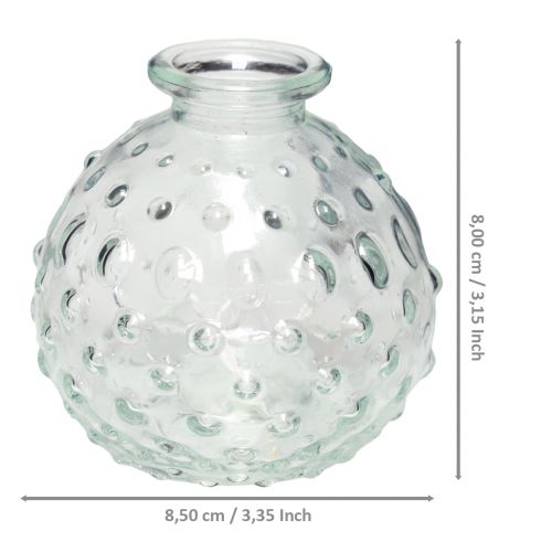 gjenstander Liten glass vase ball vase vase klar Ø8,5cm H8cm