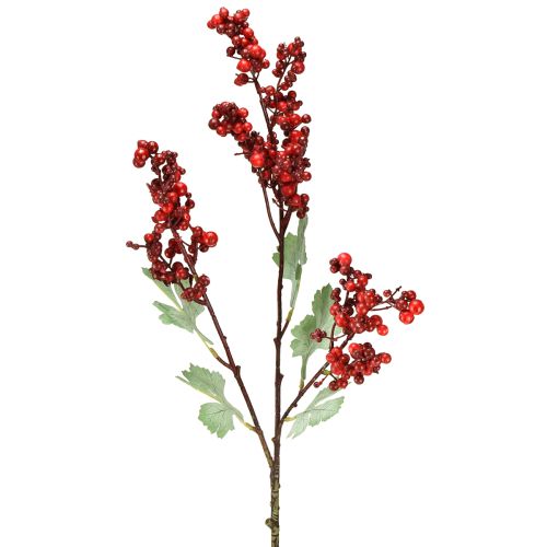 gjenstander Kunstig bærgren rød kunstig gren juledekorasjon 74 cm