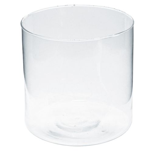 Floristik24 Glassvase glass sylinder blomstervase glassdekor H15cm Ø15cm