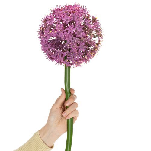 Kunstig Allium-blomst, prydløk, elegant romdekorasjon, 90 cm | Floristik24.no