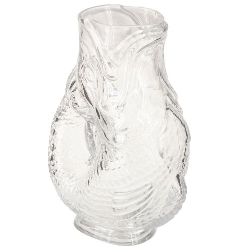 gjenstander Glassvase i dekorativ fiskeform for harmonisk romdesign, 24,5 cm