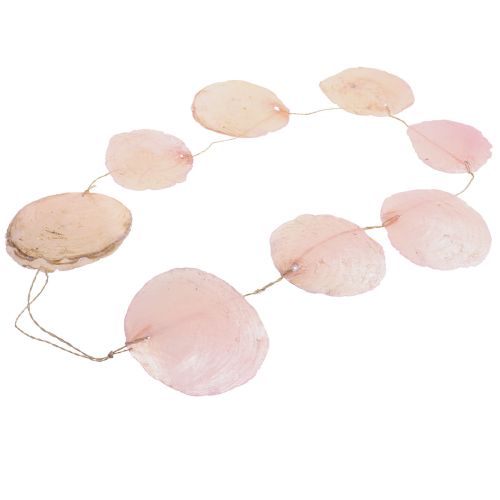 Floristik24 Skallkrans perlemor skjellkrans Capiz rosa L108cm