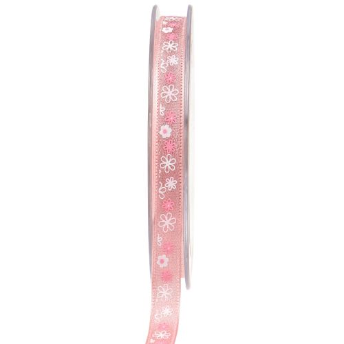 Gavebånd blomster dekorative bånd rosa bånd 10mm 15m