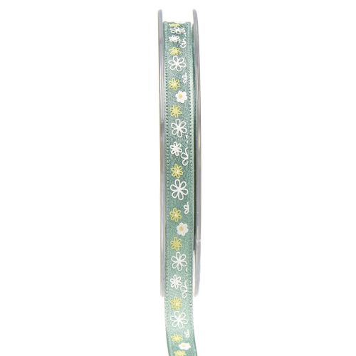 gjenstander Gavebånd blomster dekorative bånd grønt bånd 10mm 15m