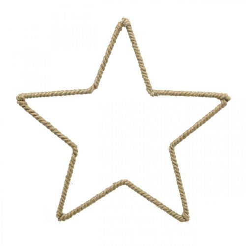 Floristik24 Adventspynt, julepyntstjerne, dekorativ stjernejute B24,5cm 5 stk