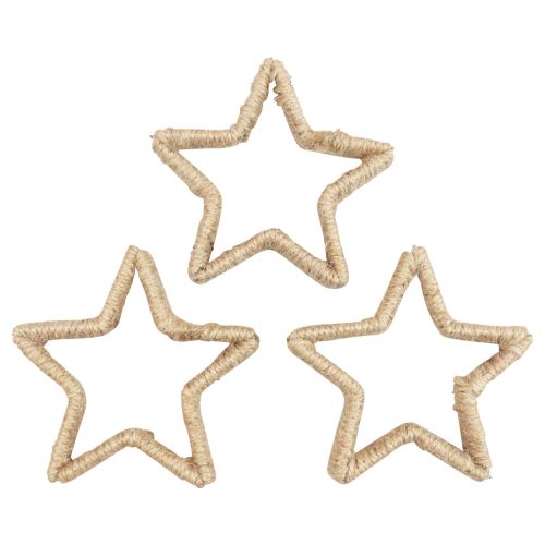 Adventsdekorasjon Julepynt stjerne dekorativ stjernejute 13,5cm 6stk