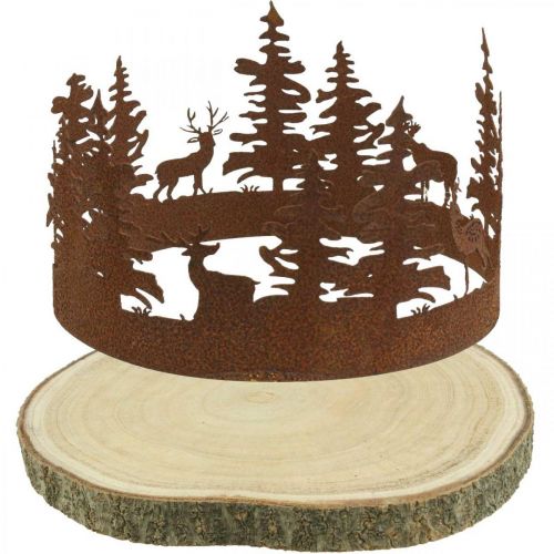 Floristik24 Deer Deco Forest Patina Deco Trebark Naturlig Ø25-27cm