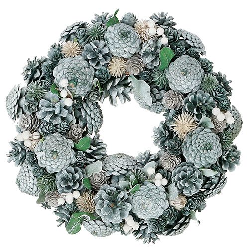 Adventskrans med kjegler grønn Ø35cm | Floristik24.no