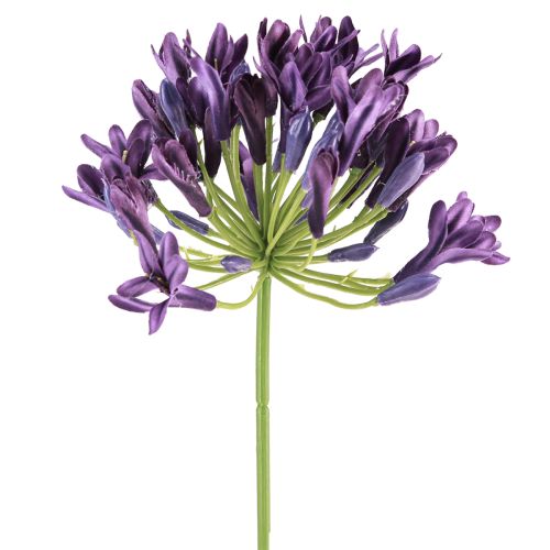gjenstander Agapanthus kunstige blomster lilla dekorasjonsliljer 75 cm 2 stk