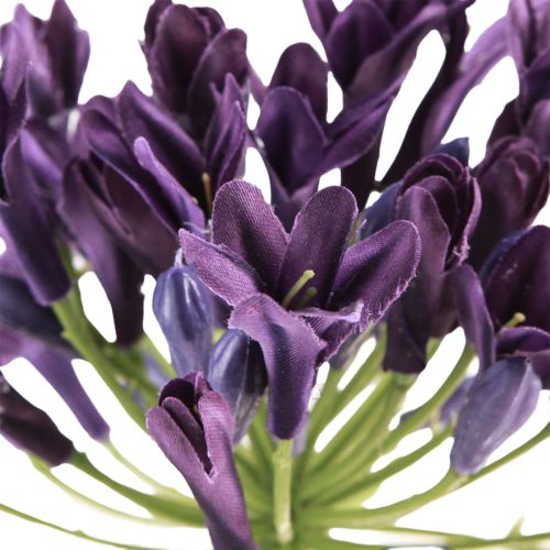 gjenstander Agapanthus kunstige blomster lilla dekorasjonsliljer 75 cm 2 stk