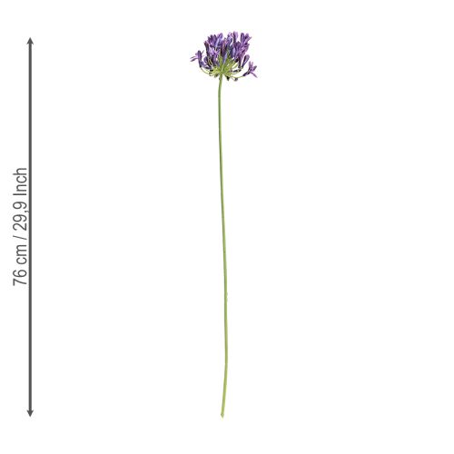 gjenstander Agapanthus kunstige blomster lilla dekorasjonsliljer 75 cm 2 stk