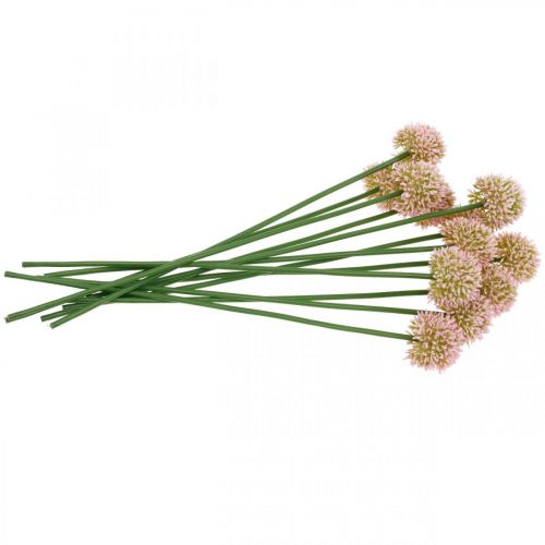 Floristik24 Kunstig blomst allium rosa 38cm kunstig prydløk silkeblomst i haug 12stk