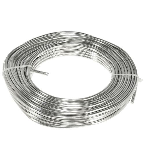 Aluminiumstråd sølv skinnende håndverkstråd dekorativ wire Ø5mm 1kg