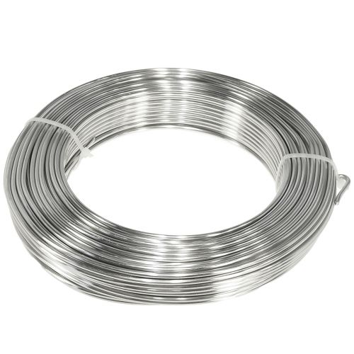 Aluminiumstråd dekorativ wire håndverkstråd sølv Ø3mm 1kg