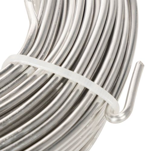 Aluminiumstråd, sølv, 3 mm, hobbytråd for kreative prosjekter, 1 kg | Floristik24.no