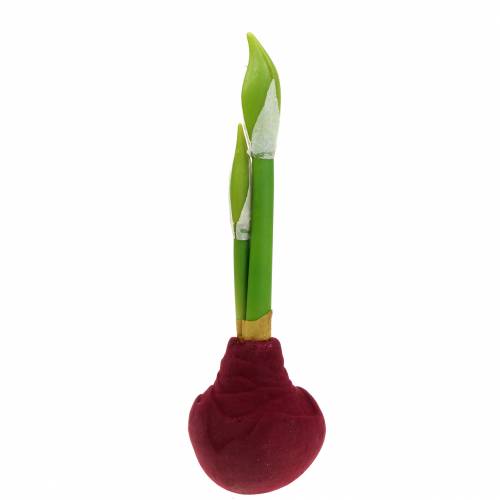 Floristik24 Amaryllis knoll med knopper Kunstig 30cm Bourgogne