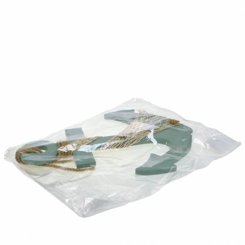 Floristik24 Ankertre med skjell lyseblå 28,5×40cm