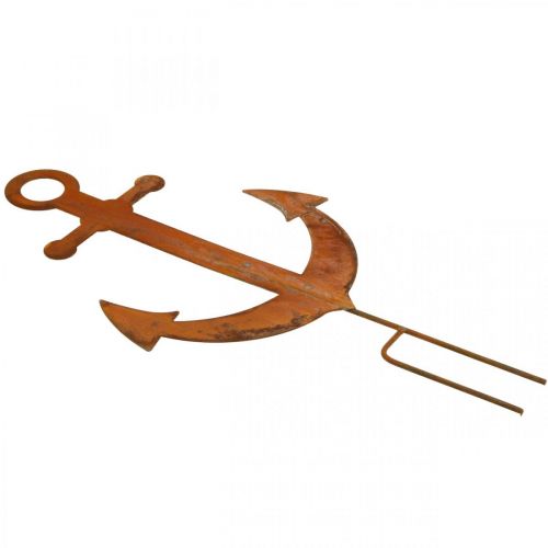 Floristik24 Anker å plugge i, maritim hagedekor, metallplugg patina H48cm