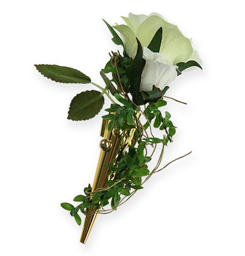 Floristik24 Bryllupsnål med magnet, skinnende gull 7cm