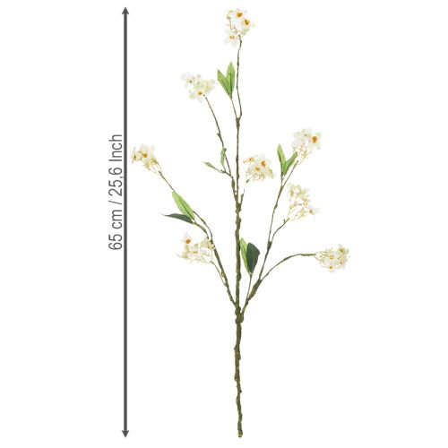 gjenstander Epleblomstgren, kunstig blomstergren, hvit, 65 cm, 1 stk.