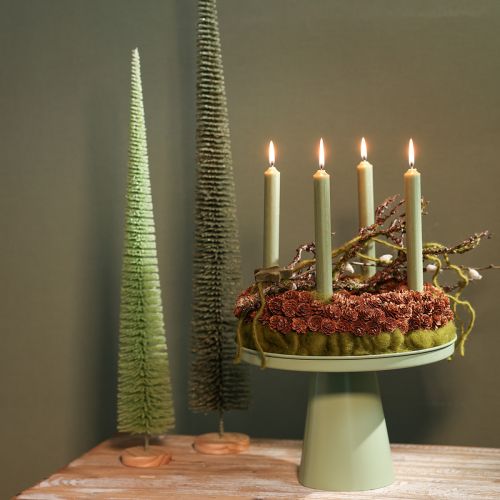 Kunstig juletre, dekorativt tre på trebase, 60 cm | Floristik24.no