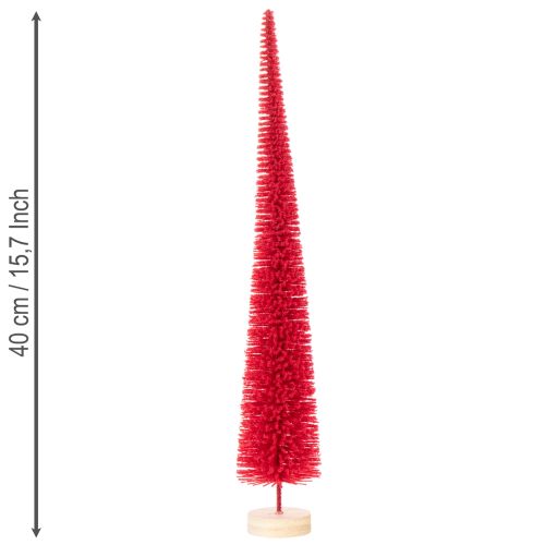 Dekorativt smalt juletre, kunstig juletre på trebase, 40 cm, 3 stk. | Floristik24.no