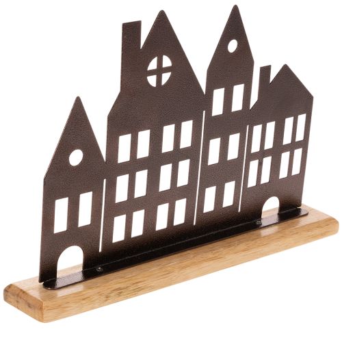 Husrekkedekorasjon, metall med trebase, 30 cm | Floristik24.no