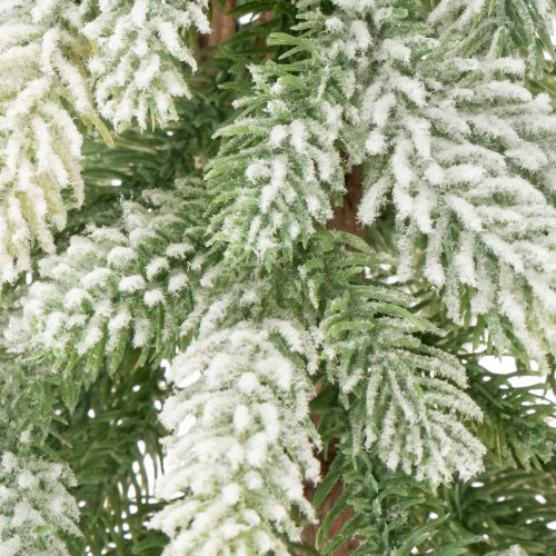 Kunstig grantre med snødekorasjon, vinter og jul, 95 cm | Floristik24.no