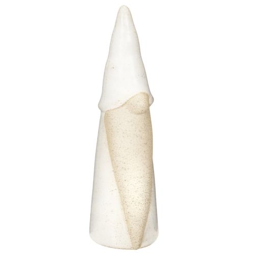 Dekorativ gnomfigur for stående, julepynt, keramikk, 22 cm