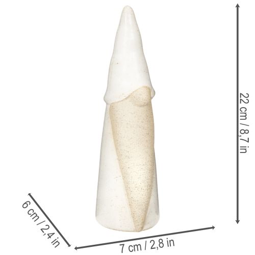 Dekorativ gnomfigur for stående, julepynt, keramikk, 22 cm | Floristik24.no