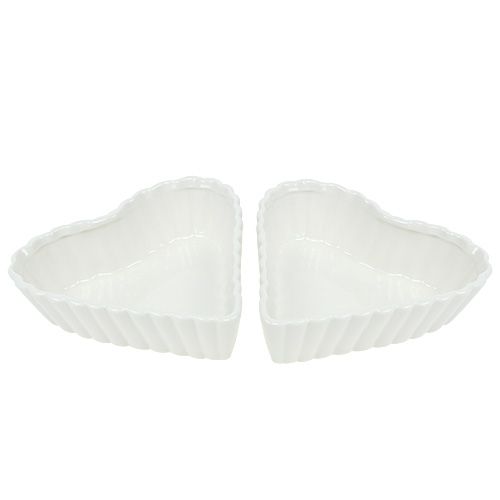 Stekepanne hjerte hvit 16cm 2stk