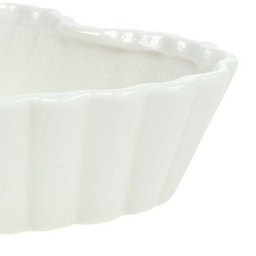 Floristik24 Stekepanne hjerte hvit 16cm 2stk