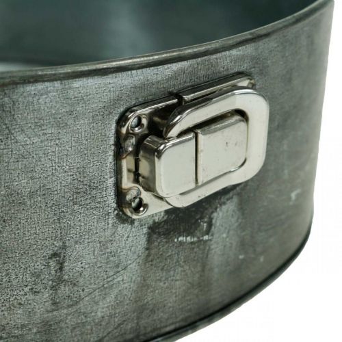 Floristik24 Plantekar, dekorativ stekepanne, springform for planting, metalldekor Ø24cm H7,5cm