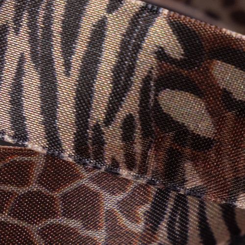 Dekorativt bånd, dyreprint, leopardmønster, gavebånd, 25 mm bredt, 20 m langt | Floristik24.no