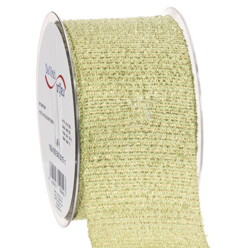 Dekorativt bånd med glitter, bredt bånd til gaveinnpakning, 55 mm bredt, 15 m langt