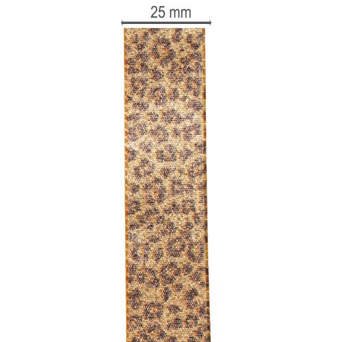 Leopardmønster gavebånd for kreativ dekorasjon og blomsterdekorasjon, 25 mm x 20 m | Floristik24.no