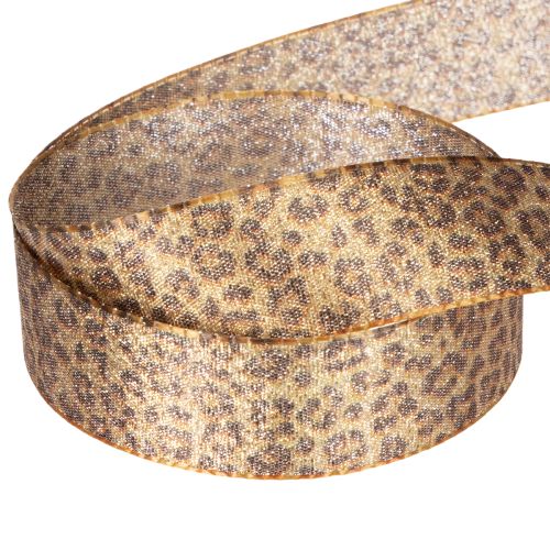 Leopardmønster gavebånd for kreativ dekorasjon og blomsterdekorasjon, 25 mm x 20 m | Floristik24.no