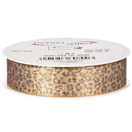 Leopardmønster gavebånd for kreativ dekorasjon og blomsterdekorasjon, 25 mm x 20 m | Floristik24.no