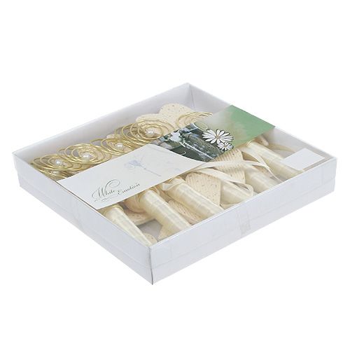 Floristik24 Benkestang med rør og hjerte 18cm 6stk